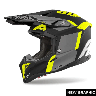 Casque Airoh aviator 3 glory jaune mat 2024 | Oxmoto