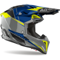 Casque Airoh aviator 3 push bleu 2024 | Oxmoto