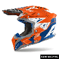 Casque Airoh aviator 3 spin orange fluo matt 2024 | Oxmoto