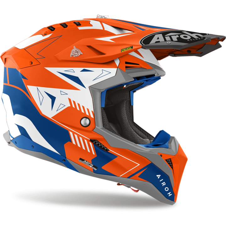 Casque Airoh aviator 3 spin orange fluo matt 2024 | Oxmoto