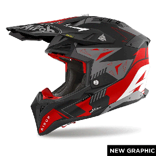 Casque Airoh aviator 3 spin rouge matt 2024 | Oxmoto