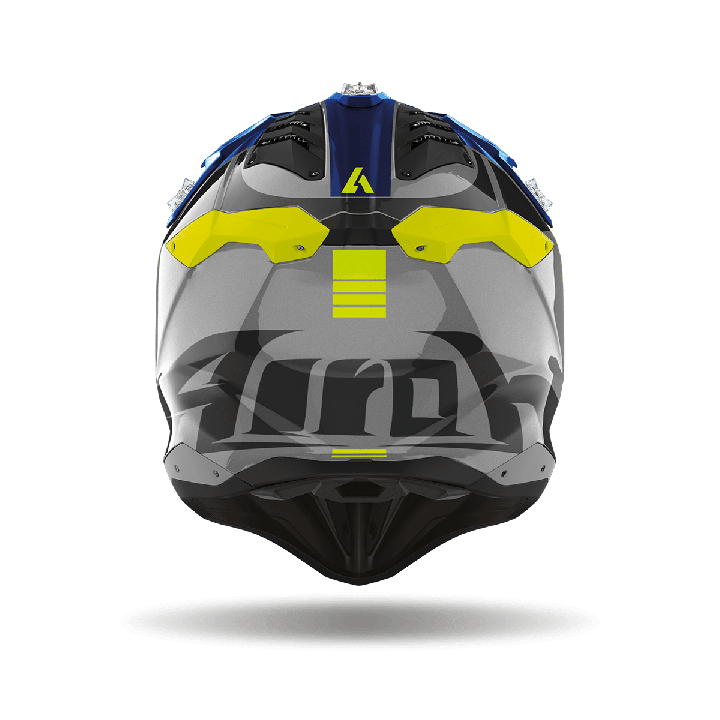 Casque Airoh aviator 3 push bleu 2024 | Oxmoto
