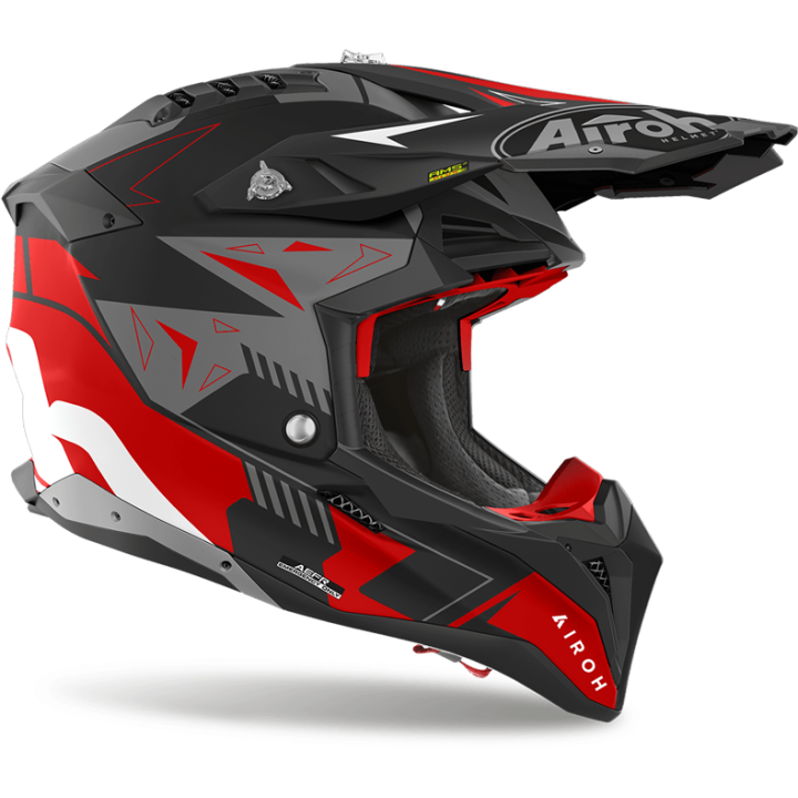 Casque Airoh aviator 3 spin rouge matt 2024 | Oxmoto