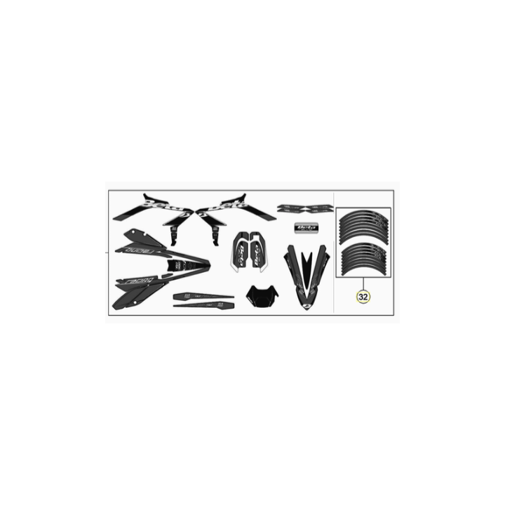 Kit déco complet Beta rr racing 2023 rouge/bleu | Oxmoto