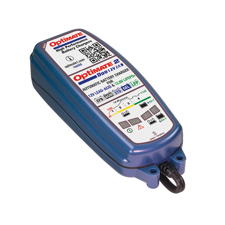 Chargeur de batterie Optimate 2 duo | Oxmoto