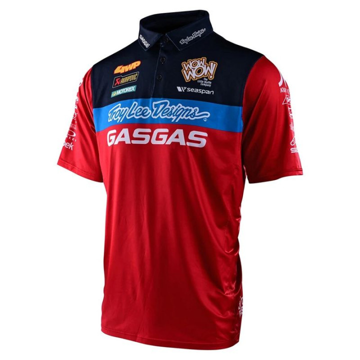 Polo Gas Gas team tld rouge/bleu 2022 | Oxmoto