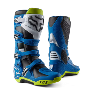 Bottes FOX motion bleu/jaune 2023 | Oxmoto
