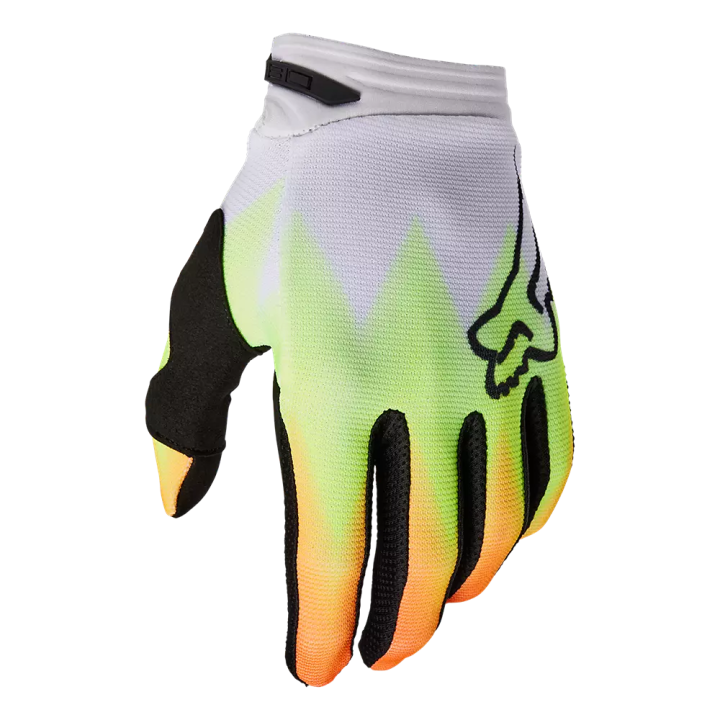 Gants FOX 180 statk rouge/jaune 2023 | Oxmoto