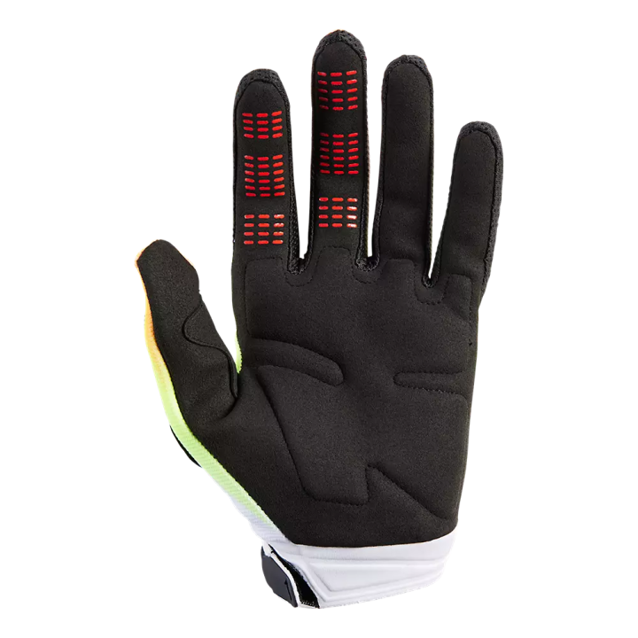 Gants FOX 180 statk rouge/jaune 2023 | Oxmoto