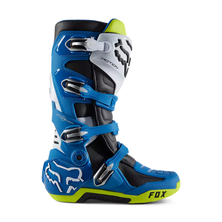Bottes FOX motion bleu/jaune 2023 | Oxmoto
