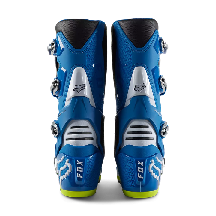 Bottes FOX motion bleu/jaune 2023 | Oxmoto