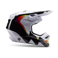 Casque FOX kozmik v1 noir/blanc 2023 | Oxmoto