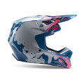Casque FOX morphic v1 bleu/blanc/rose 2023 | Oxmoto