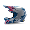Casque FOX morphic v1 bleu/blanc/rose 2023 | Oxmoto