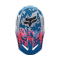 Casque FOX morphic v1 bleu/blanc/rose 2023 | Oxmoto