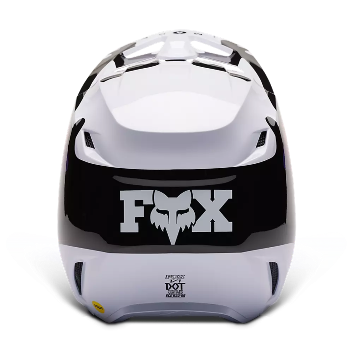 Casque FOX kozmik v1 noir/blanc 2023 | Oxmoto