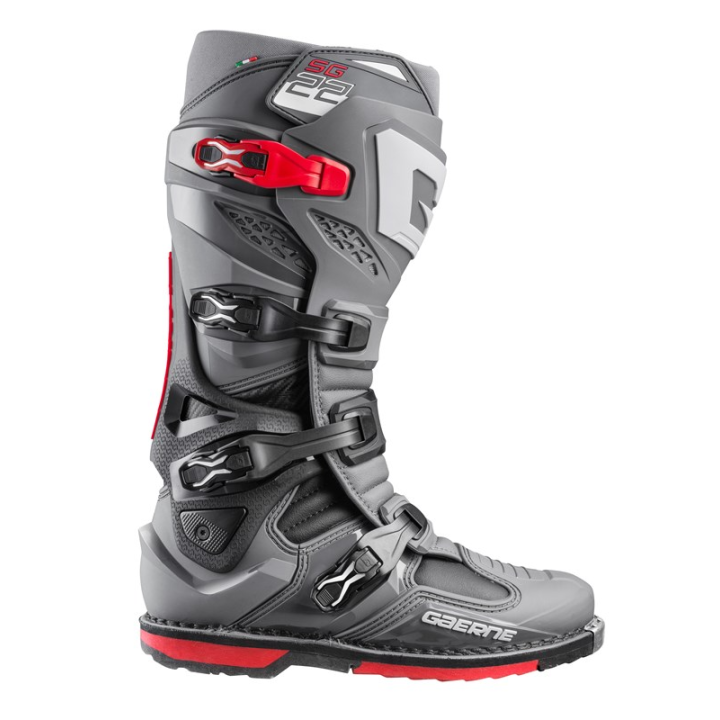 Bottes Gaerne sg22 noir/rouge/gris | Oxmoto