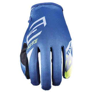 Gants Five mxf4 scrub navy/jaune fluo 2023 | Oxmoto