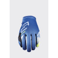 Gants Five mxf4 scrub navy/jaune fluo 2023 | Oxmoto