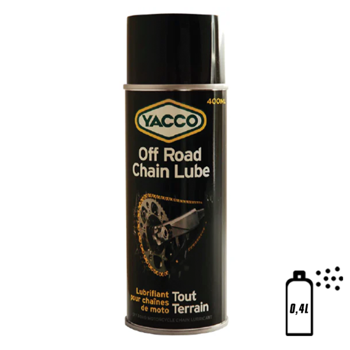 Lubrifiant chaîne Yacco off road chain lube - 400ml | Oxmoto