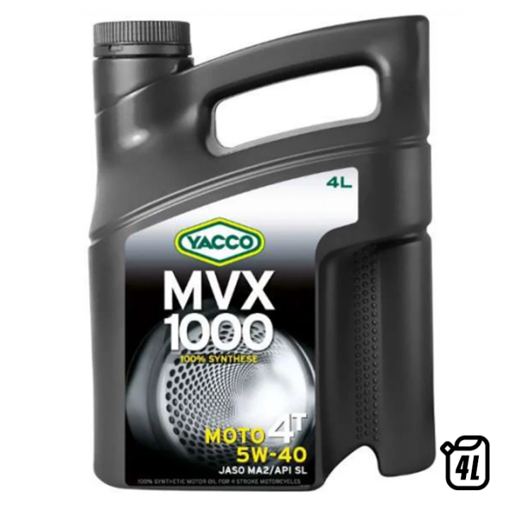 Huile moteur Yacco mvx 1000 4T 5w40 - 4L | Oxmoto