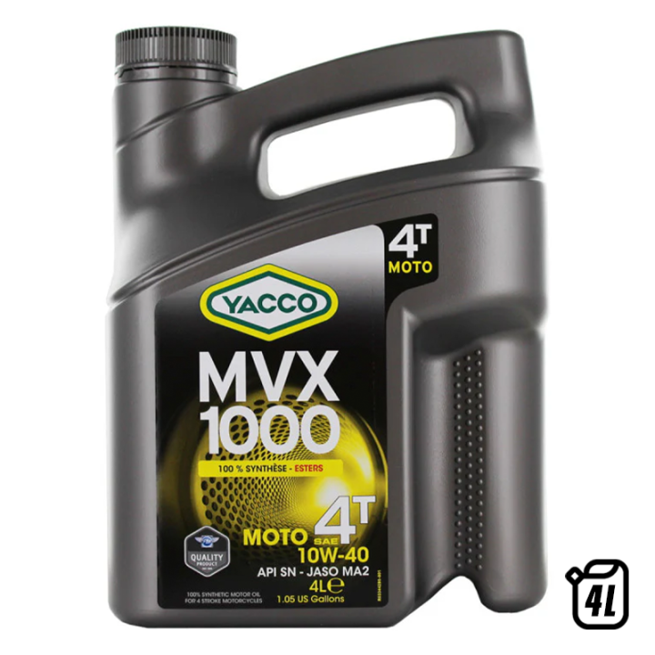 Huile moteur Yacco mvx 1000 4T 10w40 - 4L | Oxmoto
