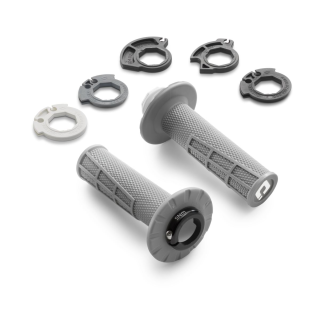Jeu de poignées lock-on Gas Gas ODI grise | Oxmoto