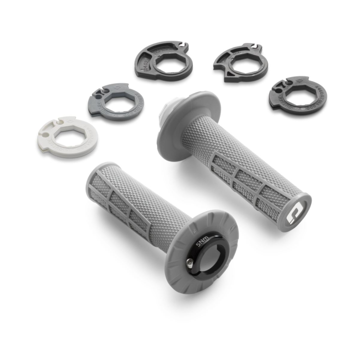 Jeu de poignées lock-on Gas Gas ODI grise | Oxmoto