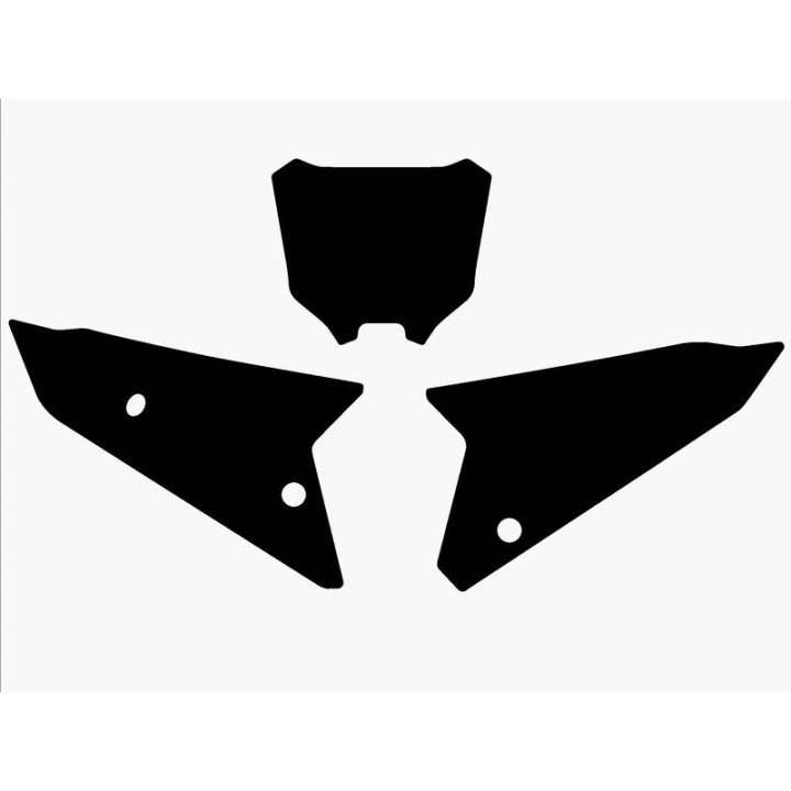Fonds de plaque Blackbird noir Honda CRF450 | Oxmoto