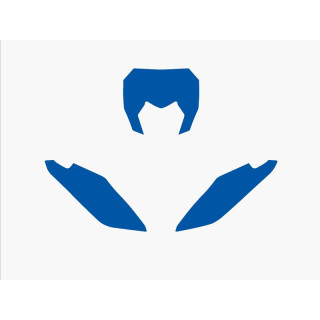 Fonds de plaque Blackbird bleu Fantic xx | Oxmoto