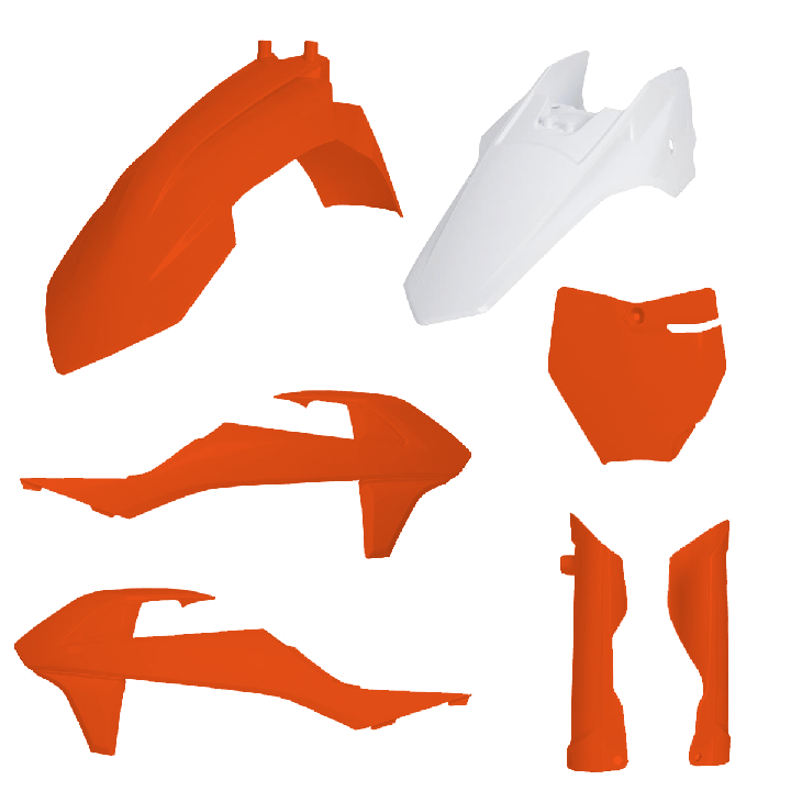 Kit plastiques 50 mc/sx 2016/2024 orange/blanc | Oxmoto