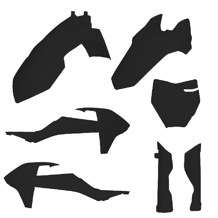 Kit plastiques 50 mc/sx 2016/2024 noir | Oxmoto