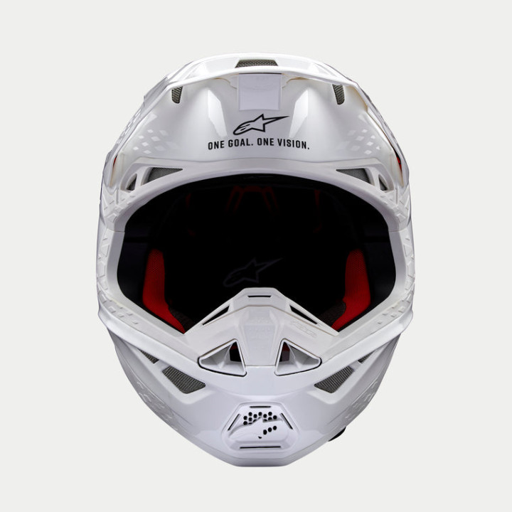 Casque Alpinestars supertech m10 solid blanc | Oxmoto