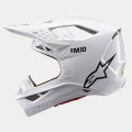 Casque Alpinestars supertech m10 solid blanc | Oxmoto