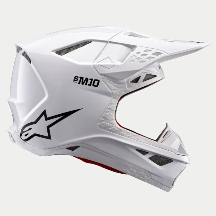 Casque Alpinestars supertech m10 solid blanc | Oxmoto