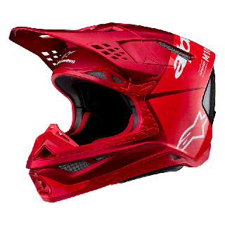 Casque Alpinestars SM10 Flood rouge, Supertech M10 | Oxmoto