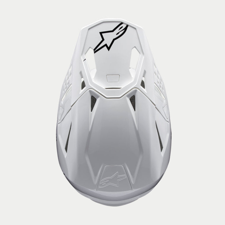 Casque Alpinestars supertech m10 solid blanc | Oxmoto