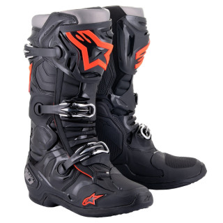 Bottes Alpinestars tech 10 noir/rouge 2025 | Oxmoto