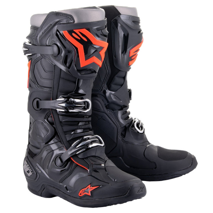 Bottes Alpinestars tech 10 noir/rouge 2025 | Oxmoto