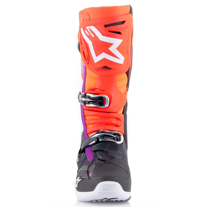 Bottes Alpinestars tech 10 orange/rouge/noir/blanc 2025