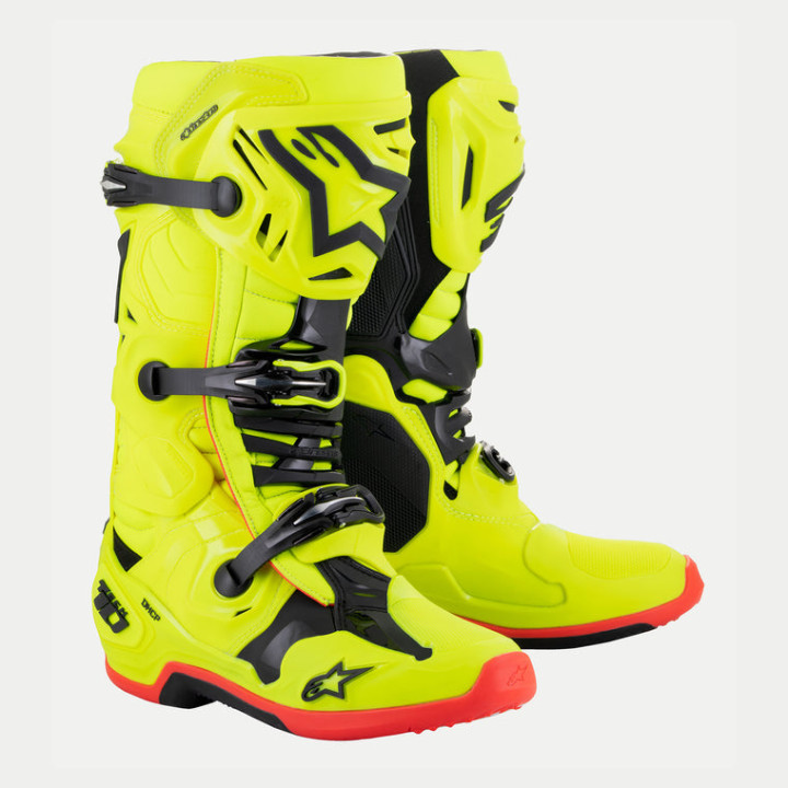 Bottes Alpinestars tech 10 jaune fluo | Oxmoto