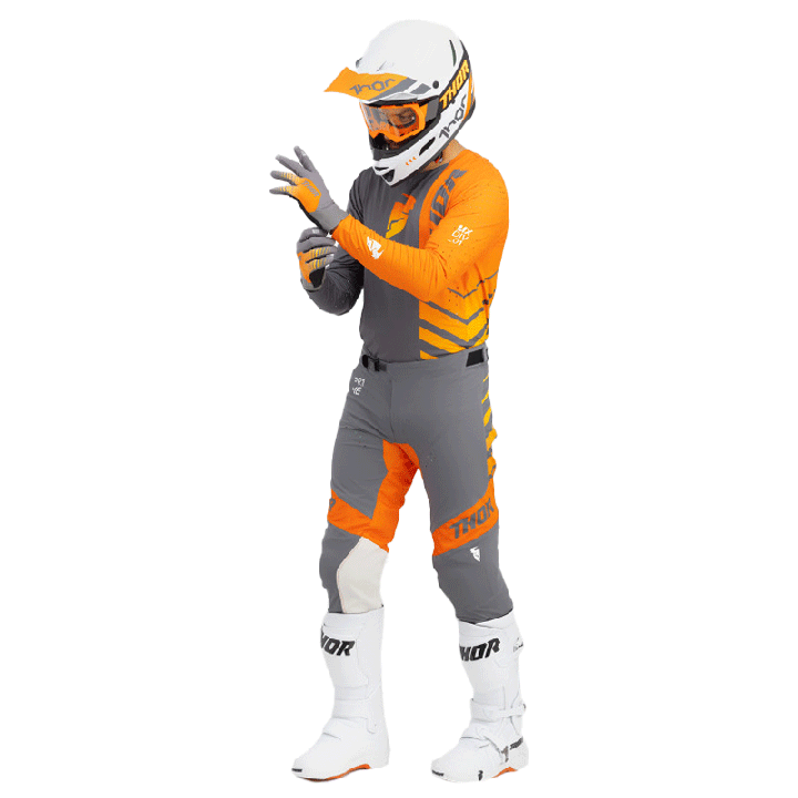 Pantalon Thor prime analog charcoal/orange 2024 | Oxmoto