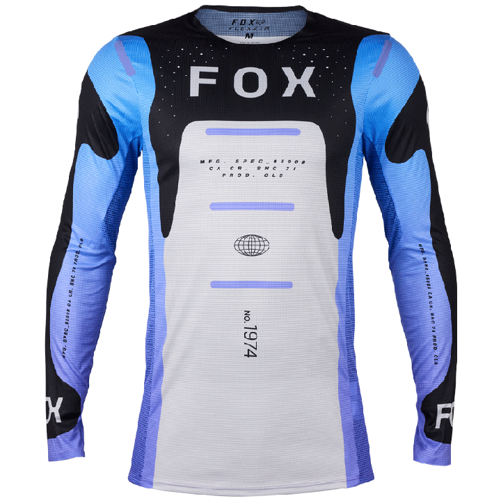 Maillot FOX flexair magnetic noir/violet 2024 | Oxmoto