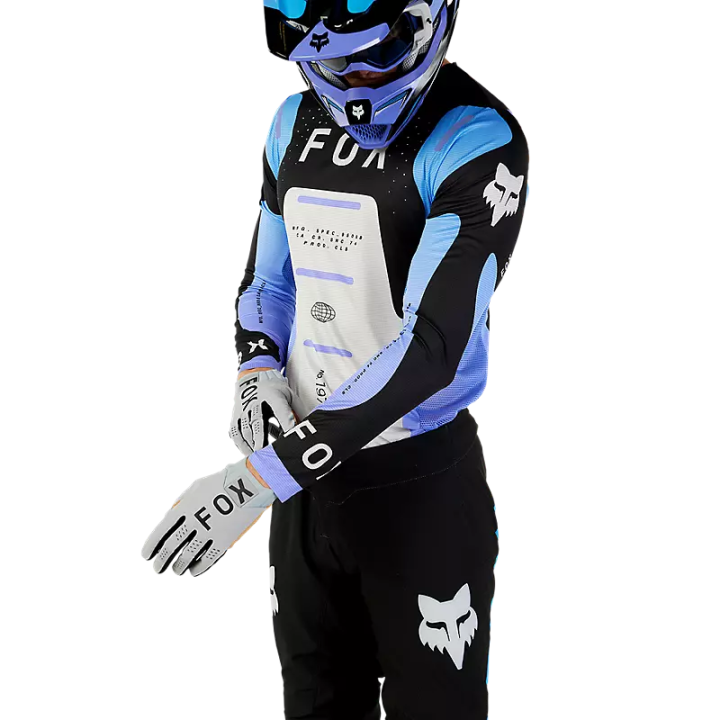 Maillot FOX flexair magnetic noir/violet 2024 | Oxmoto