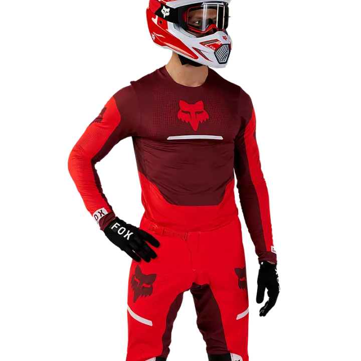 Maillot FOX flexair optical rouge 2024 | Oxmoto