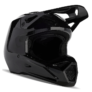 Casque FOX solid v1 noir 2024 | Oxmoto