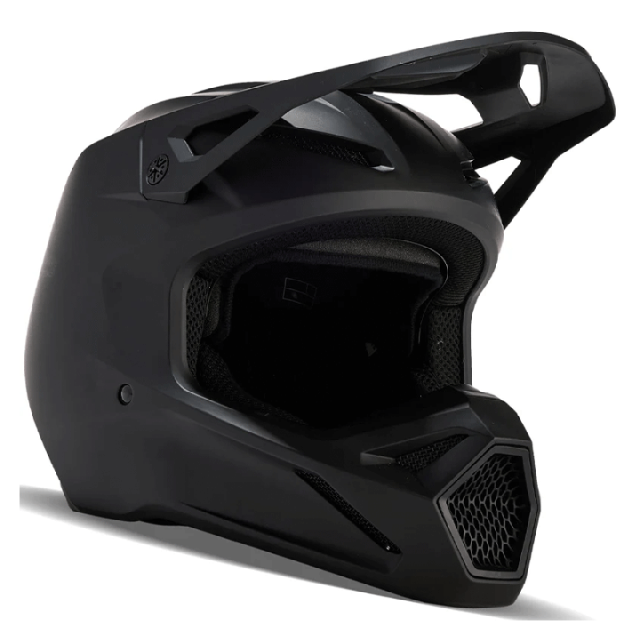 Casque FOX solid v1 noir mat 2024 | Oxmoto