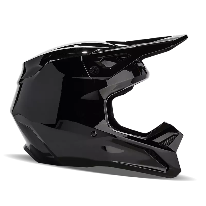 Casque FOX solid v1 noir 2024 | Oxmoto
