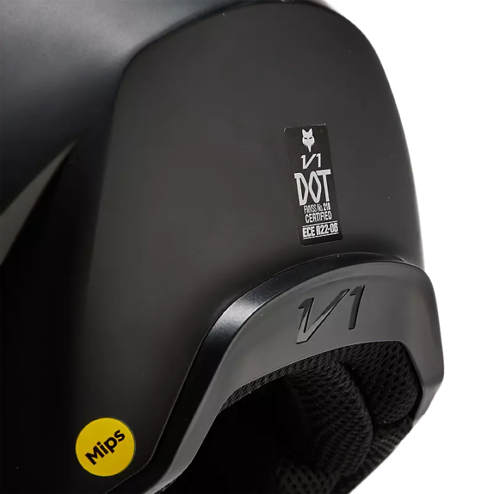 Casque FOX solid v1 noir mat 2024 | Oxmoto