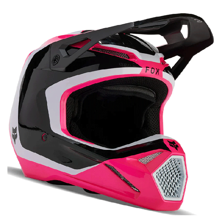 Casque FOX v1 nitro noir/rose 2024 | Oxmoto
